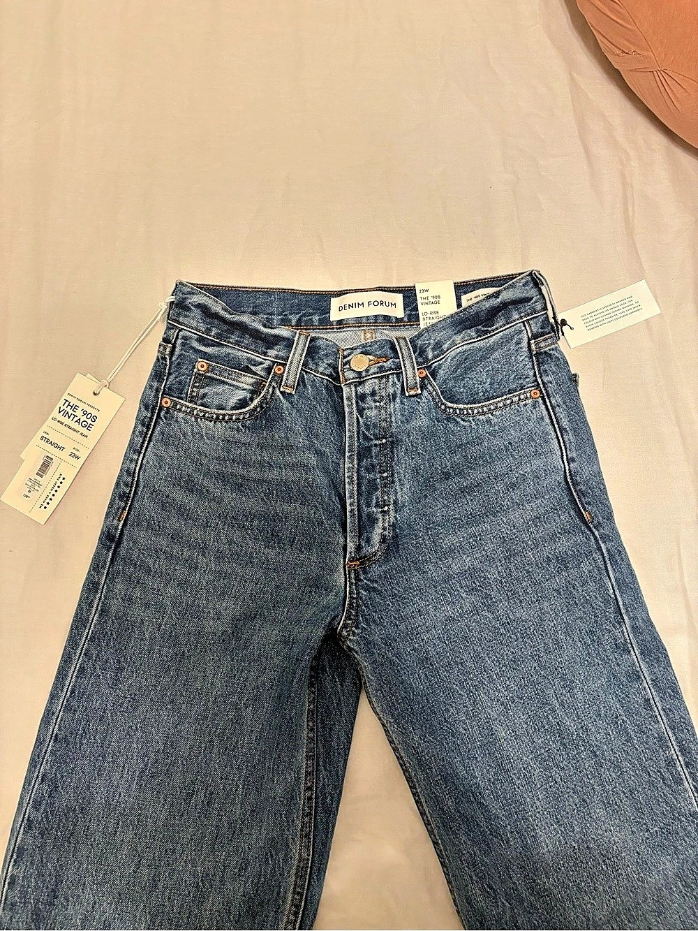 Denim Forum The 90s Vintage Low Rise Straight Leg Jean NWT